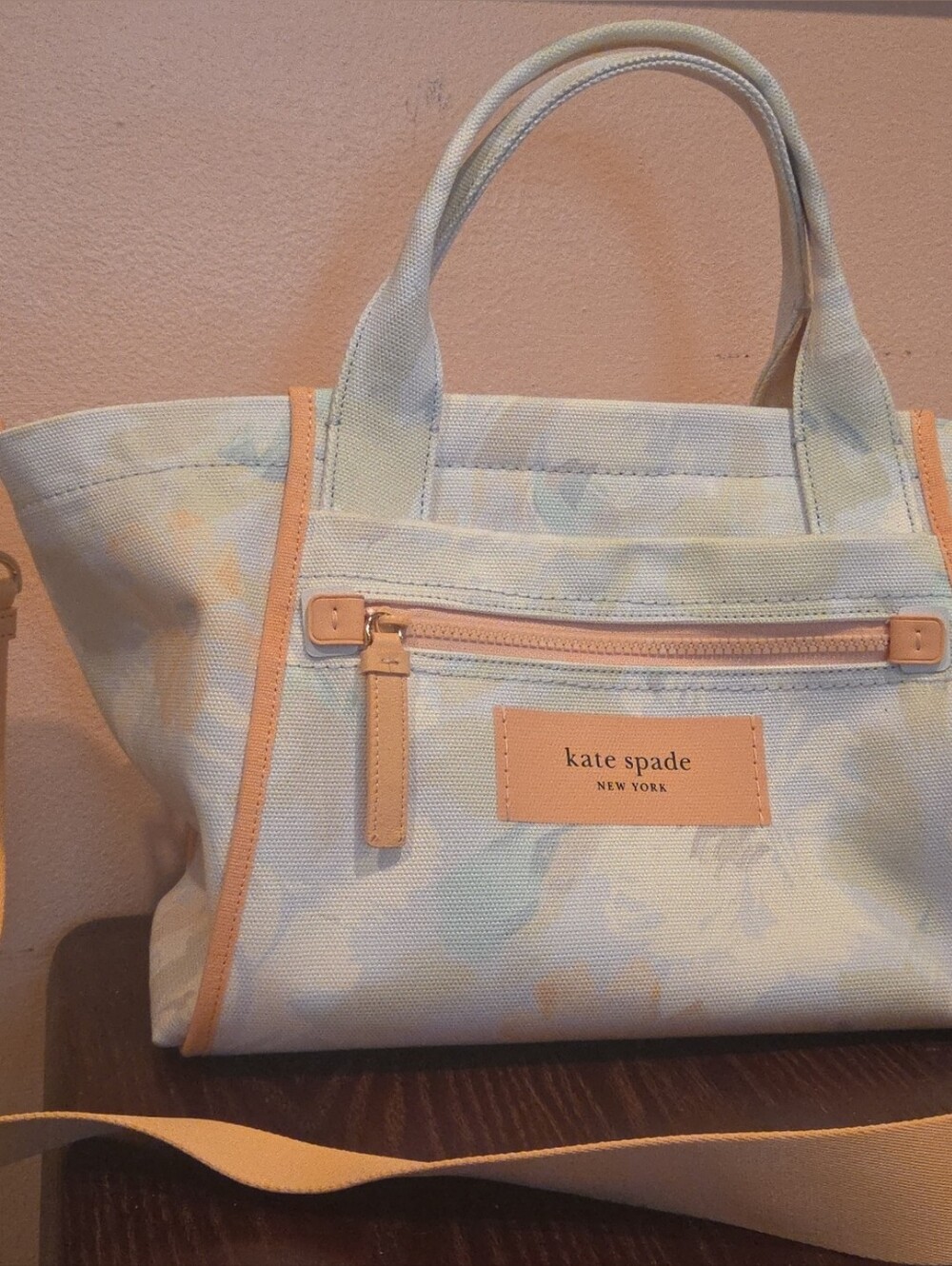 kate spade Light Blue & Peach Floral Crossbody Bag